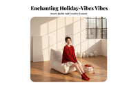 3 Pieces Fuzzy Knit Crop Top Skirt Set Holiday Themed women's Apparel for Teens