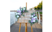 2 Pieces Wedding Arch Flower Swag Reusable Wedding Arch Flower Decoration Realistic Look Welcome Sign Floral Decoration for Outdoor, Bridal Shower