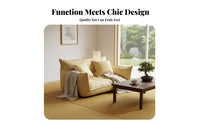 Armless Low Sofa synthetic Fabric Upholstery Lounge Seat Modern Minimalist design Thickly Padded for Students, Teenagers