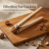 Wooden Peanut Sheller and Nut Cracker Tool for Home Use