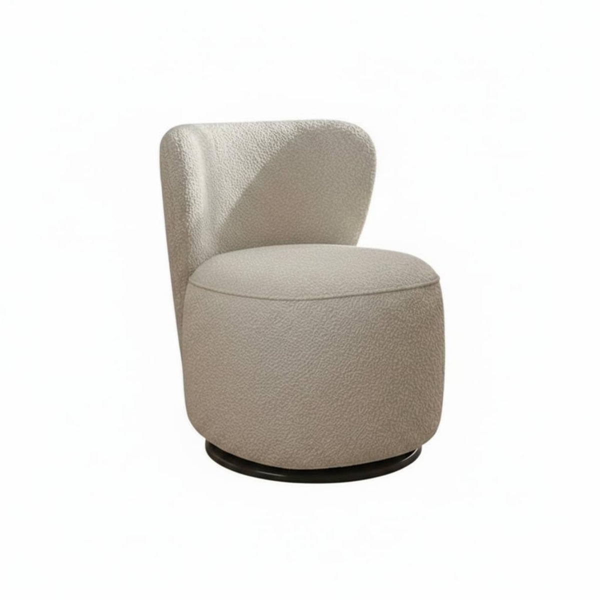 Retro & design Upholstered rotating Chair Comfortable Design Indoor Seating Minimalist visual appeal Shell-Shaped spinerest for homeowners, Students, Balcony, Living Room, perusing corner, Home Office