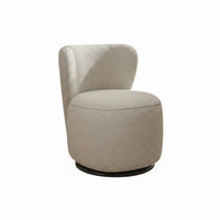 Retro & design Upholstered rotating Chair Comfortable Design Indoor Seating Minimalist visual appeal Shell-Shaped spinerest for homeowners, Students, Balcony, Living Room, perusing corner, Home Office