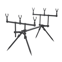 Aluminum Alloy Fishing Rod Tripod Stand Quick-Fold Folding Fishing Rod Stand Adjustable with Carrying Bag