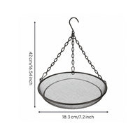 Hanging Bird Feeder Tray Outdoor Metal Mesh Feeding Tray Sturdy for Garden