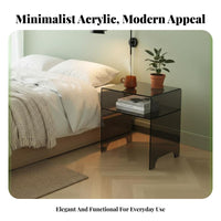 2-Tier Occasional Table Easy Assembly Two-Tier Waterfall Table for Small Areas