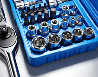 Socket Wrench Set 34 Pieces Galvanized Steel