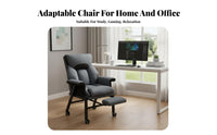 Reclining Computer Chair with Footrest Lay-Flat Recline premium Seating Ergonomic Design Adjustable Headrest for Study Room