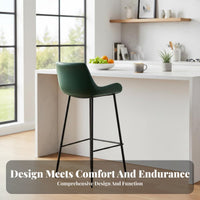 Upholstered High Stool with Backrest Utilitarian Bar Stool Chair Modern Design Easy to Clean for Interior Designers, Eatery