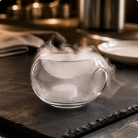 Side Opening Glass Bowl Transparent Glassware Frosted Vessel Easy to Clean Tableware for Banquet, Bar