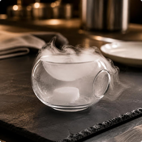 Side Opening Glass Bowl Creative Design Glassware Frosted Vessel Easy to Clean Tableware for Restaurants