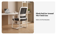 Ergonomic Design Mesh Back Swivel Chair Support Office Furniture Thick Padded Seat Seating Solution Easy Assembly for Telecommuting Workers, Students, Gamers, Conference Room