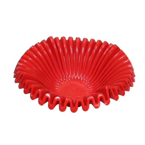 Resin Tray Featuring Wave-ribbedRibbed Exterior Elegant Candy Tray Stylish Display Bowl for Living Room, Entryway