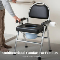 Adjustable Height Toilet Frame Foldable Commode Chair Heavy Duty for Bedside