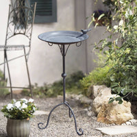 Metal Avian Feeding Tray Detachable Design Garden Decor Rustic Finish for Patio