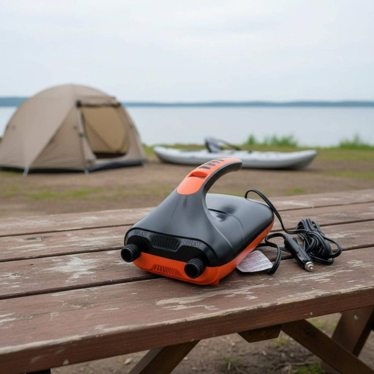 SUP Pump High Pressure 12V Air Pump Deflation Mode for Outdoor, Camping