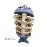 Fishbone Bird Feeder Lightweight Tiered Bird Feeder Weather-Resistant