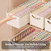 Underwear Organizer Set Space Saving Extendable Compartment Box for households