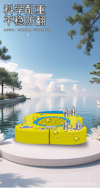 Non-Inflatable Baby Swim Ring with Underarm Support, Cartoon Rocket Pattern