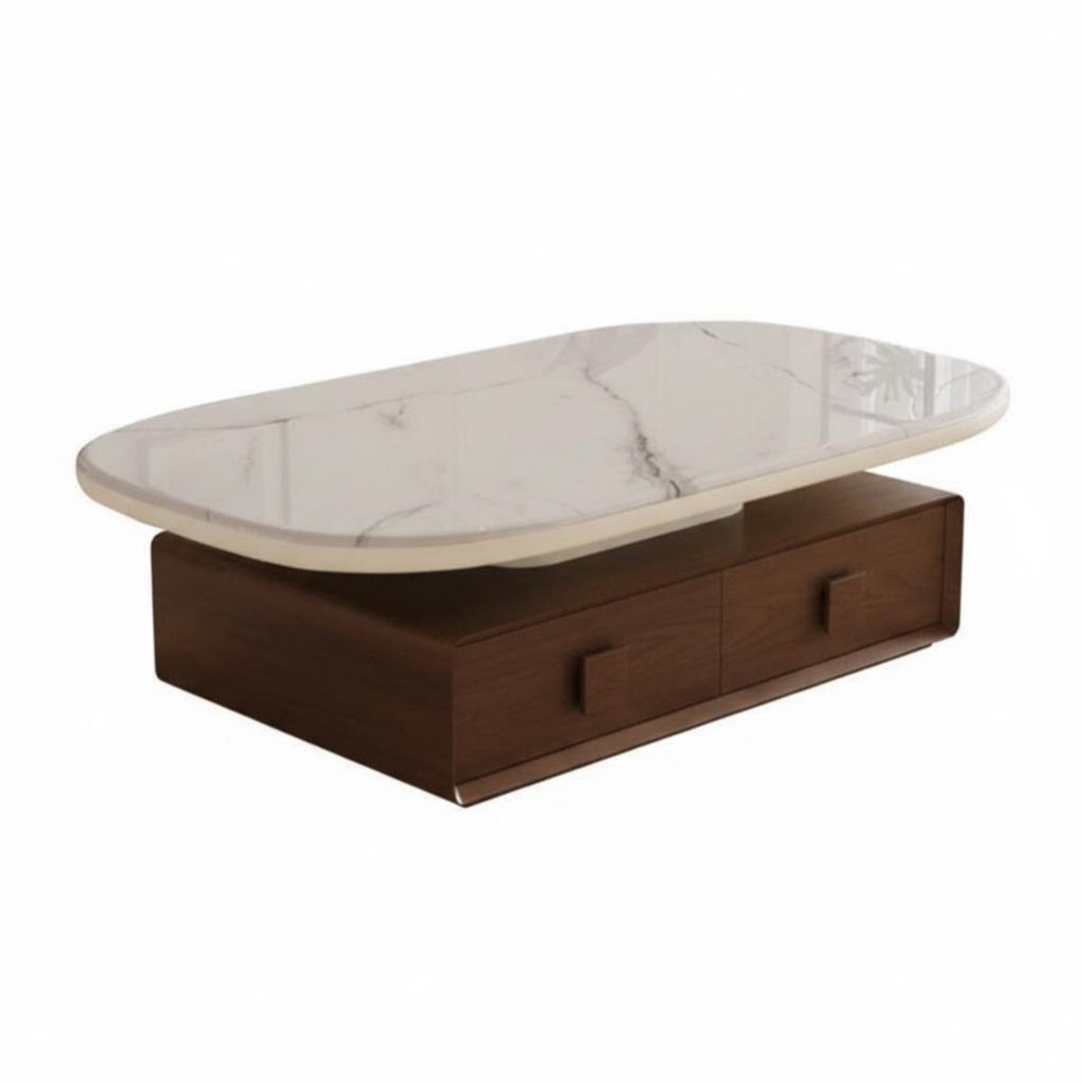 two-toneTone Design Rectangular Table with Drawer Contrasting hues Household Furniture Hidden Storage Wabi-Sabi aesthetic for Small Apartment Dwellers, Homeowners, Interior Designers, Living Room, Lounge Area