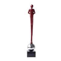 Abstract Human Figurine Tall Desktop Ornament Reflective for TV Cabinet