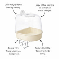 Bird Bath Tub Pet Bird Bath Box, Hanging Bathtub Bird Cage, Bath Cage for Parrot Owners, Bird Bath C - Image 5