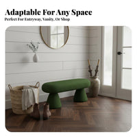 Boucle Textile Footrest Soft Texture Capsule-Shaped Bench Multi-Functional Versatile for Business Owners, Residents, Living Room