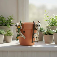 2 Pieces Skeleton Ladder Pot Climber Spooky Cute for Balcony, Gardeners
