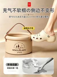 日本折叠盆便携式旅行洗衣服提手大号出差神器必备酒店洗脸泡脚袋