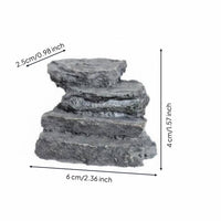 Aquatic Aquarium Rock Bridge Lifelike Appearance Faux Stone Stairs for Terrarium
