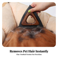 Washable Pet Hair Remover Brush | Serrated Cleaning Edge, Handheld Manual, Triangular Pet Hair Brush, for Sofas