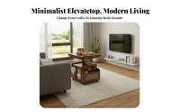 Multi-Functional Convertible Lift-Top Coffee Table Adjustable Height Convertible Lift-Top Table Space-Saving Household Furniture On Wheels for Apartment Dwellers, Homeowners, Home Workers, Living Room, Small Areas, Dining, Balcony