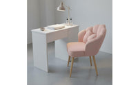 Petal Back Vanity Chair High-Density Sponge Cushion for Nail Salon, Women, Girls