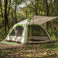 Bug-Proof Inflatable Tent with Mesh Openings and Doors Portable Inflatable Tent with Awning Quick-Setup Breathable for Backyard