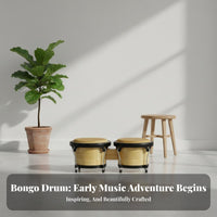 Bongo Drum Set Natural Skin Drumhead 6 and 7 Inch Bongo Drums Educational