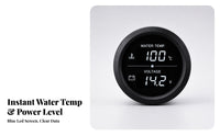 Two-Function Function 2-in-1 Gauge Blue LED Display 2 in 1 Gauge 12-24V Auto Accessory Flush-Mounted