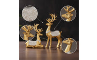 Lustrous Resin Figurine Gold Decorative Ornament Glossy Tabletop Sculpture Ornamental for Living Room