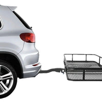 Folding Hitch Mount Car Trunk Luggage Rack Trailer Basket Reversible Car Rear Luggage Rack Easy to Install