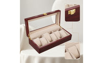 Lacquered Watch Storage Box with Glass Lid Glossy Watch Box with Glass Lid High End Transparent for Bedside Table
