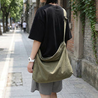 Travel Bag and Large Capacity Tote Bag for School, Japanese Style Shoulder Bag and Work Bag for Men or Women, Open Top Satchel Bag, 45*10*35cm