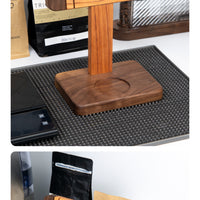 Espresso Portafilter Display Stand Solid Wood Vertical Storage Rack 51-58mm