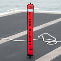 BCD Marker Buoy Slim Cylindrical Diving Marker Buoy Black Edging for Divers