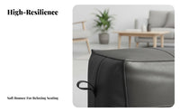 Round Pouf Nordic Design Cushioned Round Pouf Light Luxury Aesthetic for Parents