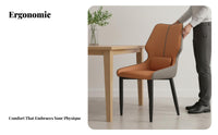 Upholstered Side Chair Padded Seat Curved supportrest Chair adaptable Use