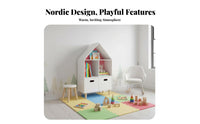 Youngsters' Suspended Book Organizer with Bins Includes Drawers Children's Room Furniture Multi-Functional Design
