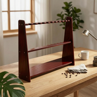 Floor-Standing Cue Rack 12 holes Wood Cue Rack Stable Billiard Pool Holder