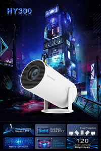 HY300 Portable Projector 1080P 4K Support UK Plug