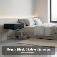 Round Single-Drawer End Table Light Luxury design & design Nightstand Modern Design