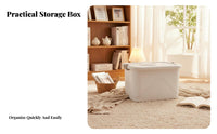 Clear Latch Box with casters Large Capacity Wheeled Storage Chest Moistureresistant robustDuty for Parents