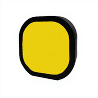 Round Lens Light Shade for Spotlight, Black, Warm Yellow
