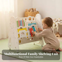 Rolling Book trolley Cute adorable animal Design Household Storage Large Capacity for young children